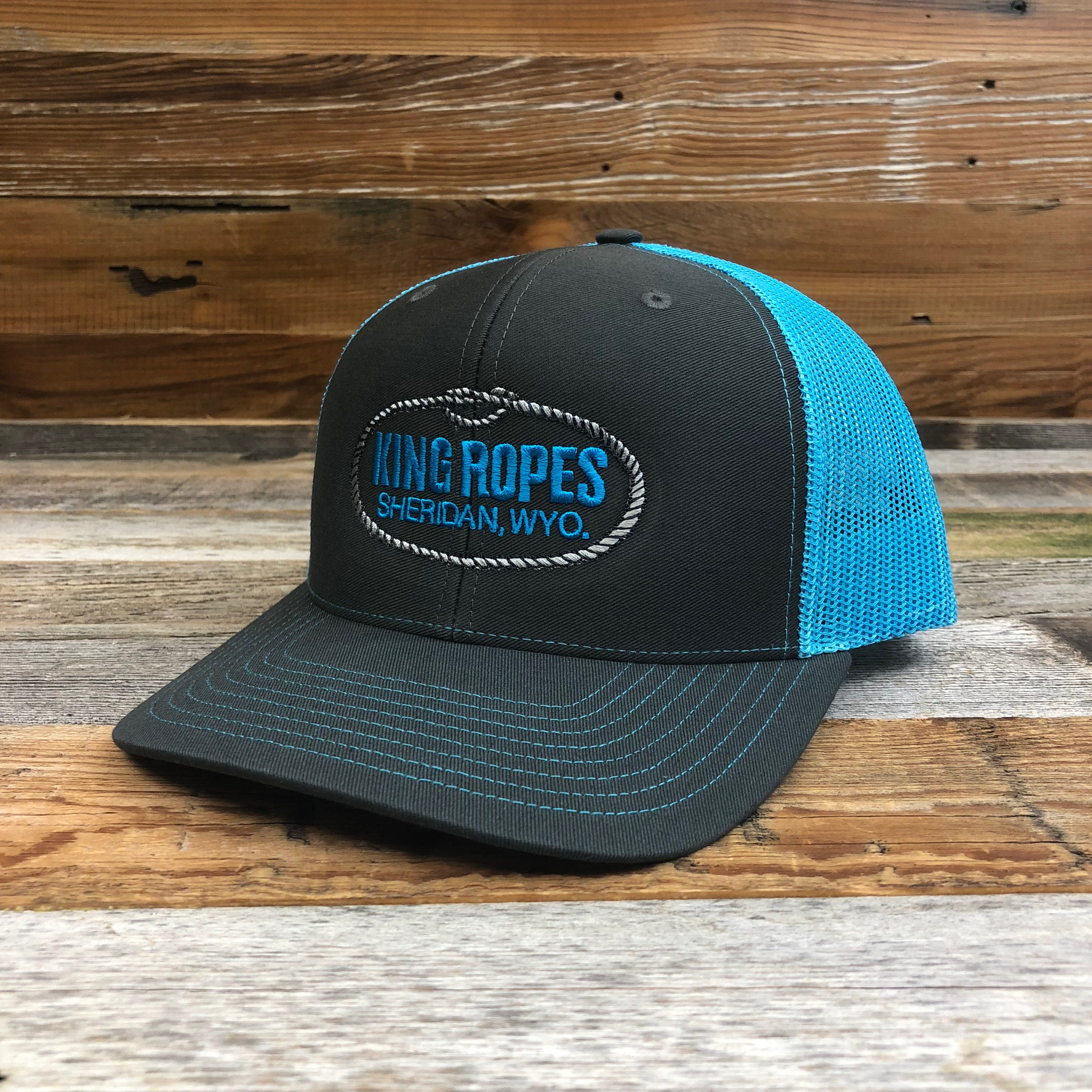 Brookings Blue Line Bar Square Rope Hat